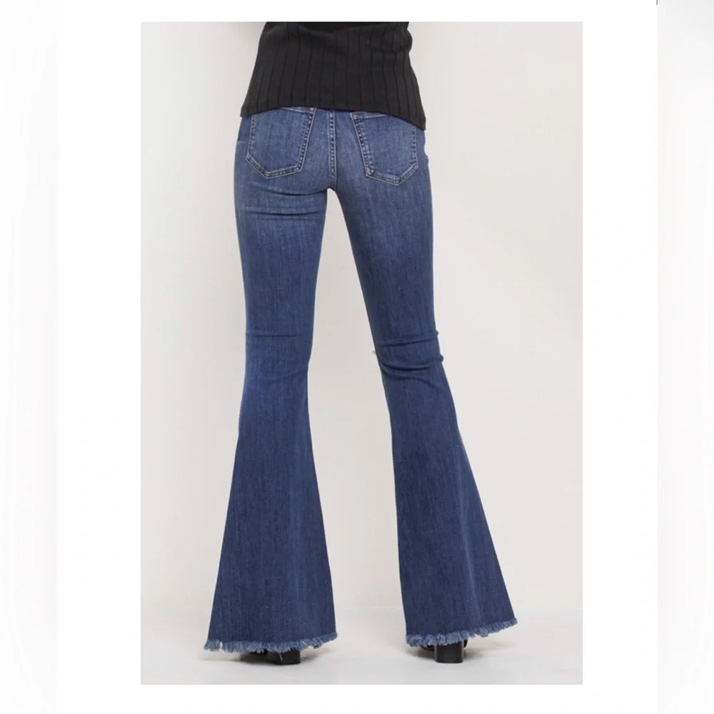 JUST IN/ MARLIE HIGH RISE DISTRESSED BELL BOTTOM DENIM - Picture 5 of 11